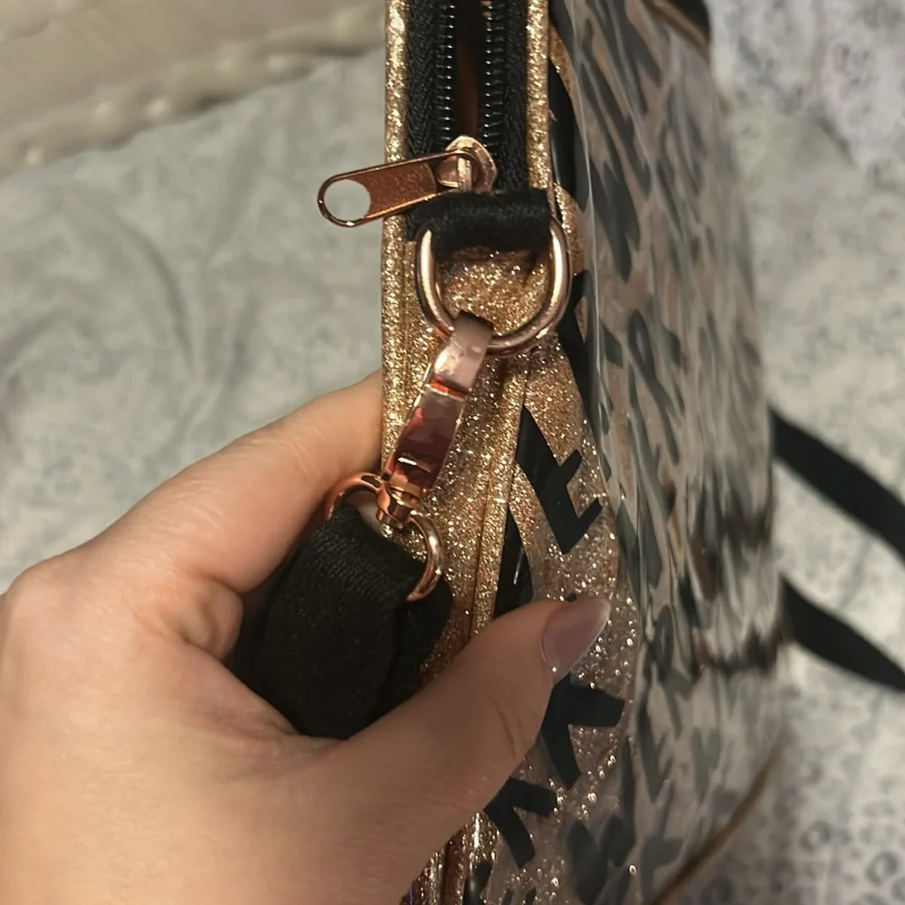 Werk Rose Gold and Black Laptop Shoulder Bag